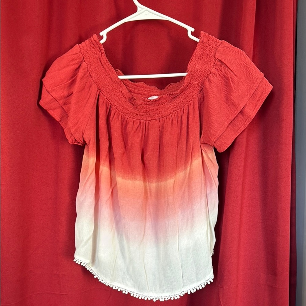 Women's Red Ombre Top